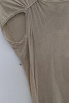 Marc le bihan shoulder lace -off asymmetric short sleeve top 2860 Tilleul